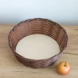 Корзина для хранения круглая 30 см коричневая